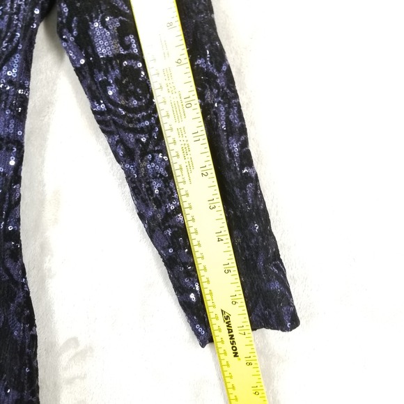 Roberto Just Cavalli Top Women S Blue Sequin Fitted Cocktail Occasion Italy Y2K - Picture 6 of 13